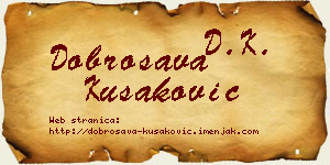 Dobrosava Kušaković vizit kartica